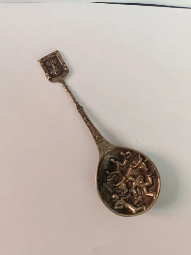 Cuchara Vizcaya Plata Grabada