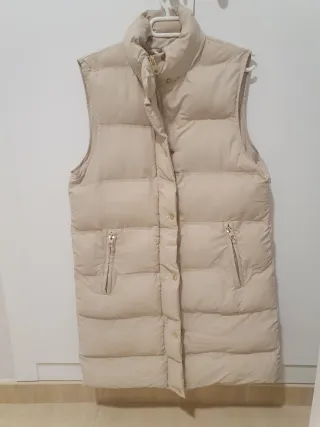 Chaleco largo Zara beige