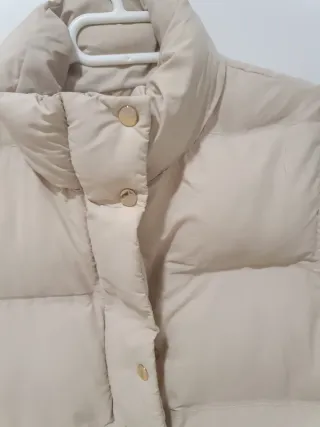 Chaleco largo Zara beige