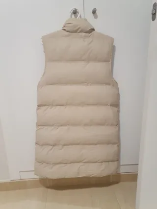Chaleco largo Zara beige