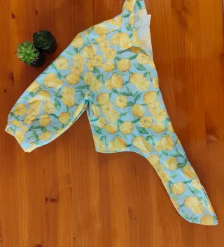 Blusa cropped Zara estampado limones Talla S