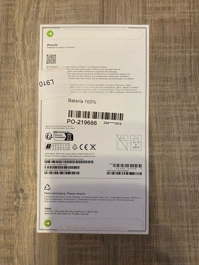 iPhone 17 Air 256 GB Precintado