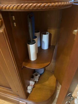 Mueble recibidor + espejo madera