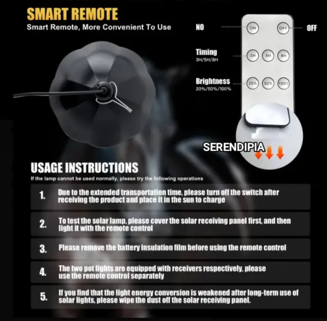 LÁMPARA SOLAR DOBLE EXTRA GRANDE (LUZ CÁLIDA)