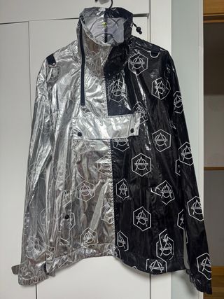 Cortavientos Hexagon Negro/Plateado