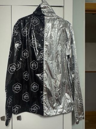 Cortavientos Hexagon Negro/Plateado