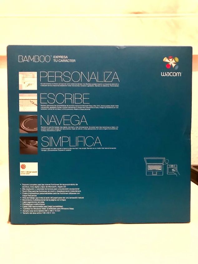 Tableta Gráfica Wacom Bamboo Negra