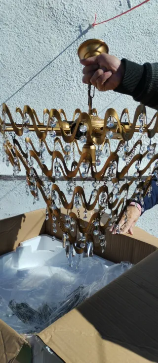 Lámpara de cristal transparente