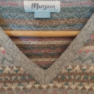 Jersey Monsoon estampado V-neck