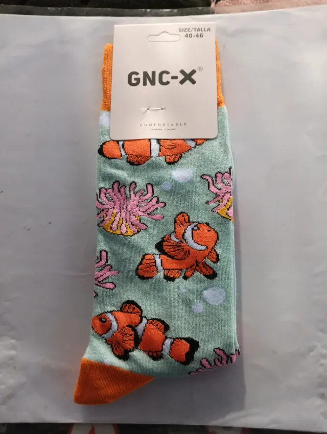 Calcetines GNC-X Peces Payaso Algodón Talla 40-46