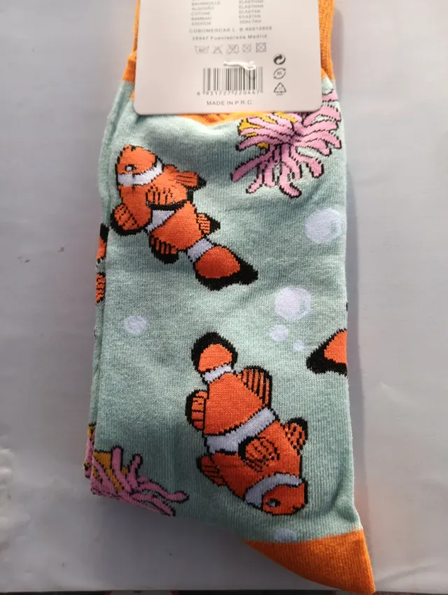 Calcetines GNC-X Peces Payaso Algodón Talla 40-46