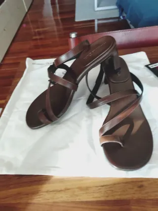 Sandalias Massimo Dutti Marrón Talla 38
