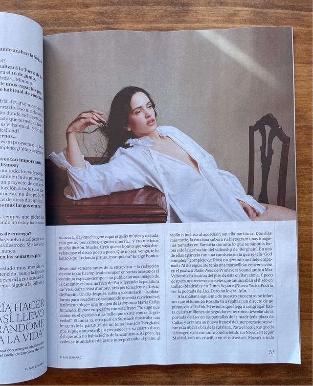 ROSALÍA LUX Revista El País Semanal Santa Rosalía