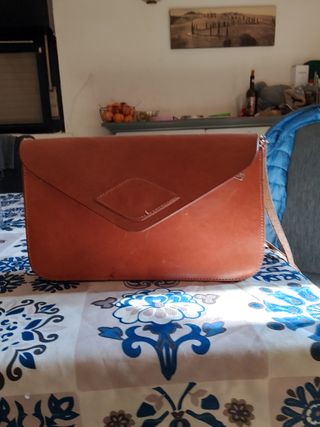 Borsa Laurence Pasquier vera pelle marrone