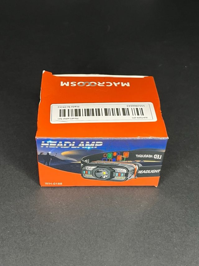 Linterna LED frontal con sensor de movimiento