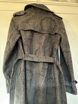 Abrigo Burberry Mujer Gris Estampado