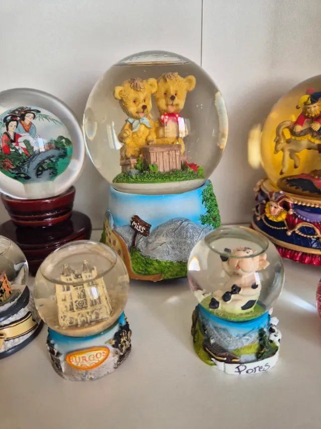 Lote de 12 Bolas de Nieve Coleccionables