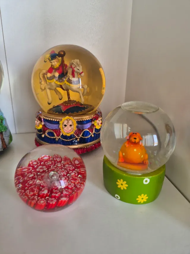 Lote de 12 Bolas de Nieve Coleccionables