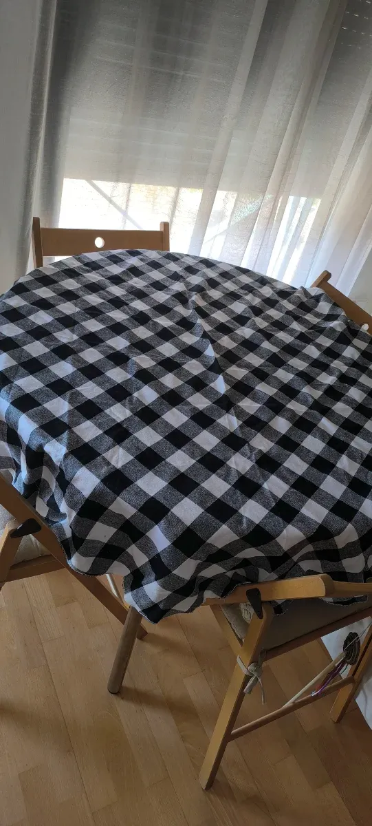 Mantel redondo cuadro