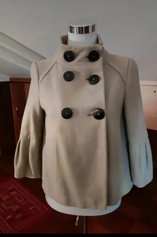 Zara Trench Corto Donna Panna Taglia S