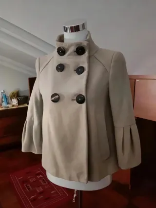 Zara Trench Corto Donna Panna Taglia S