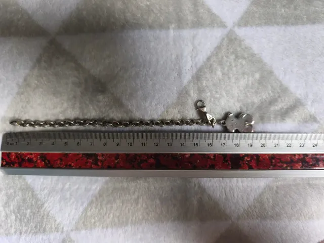 Pulsera Rolo Plata con Colgante Oso