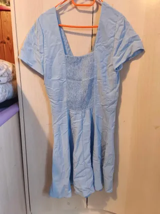 Vestido corto azul Zara