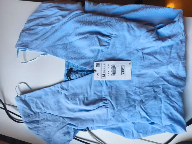 Vestido corto azul Zara