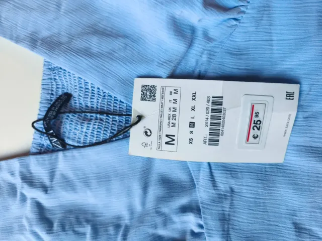 Vestido corto azul Zara