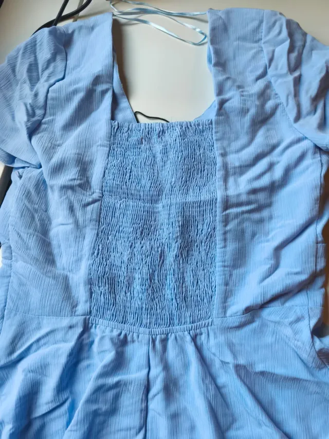 Vestido corto azul Zara