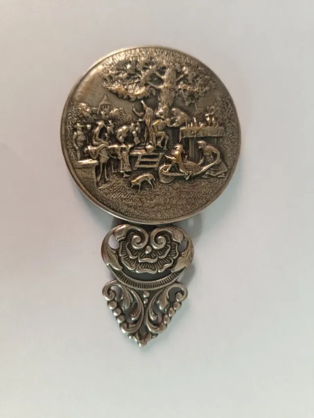 Espejo de mano Hans Jensen Plata