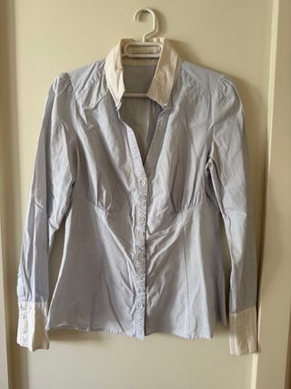 Blusa Reserved manga larga rayas