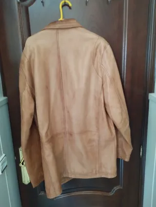 Chaqueta cuero O-MAN hombre tres cuartos