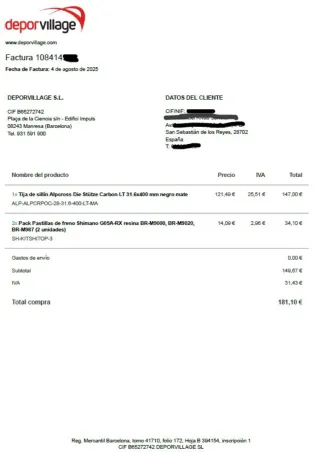 Tija de sillín Alpcross Die Stütze Carbon LT