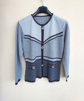 Maglione vintage taglia L colore grigio e nero