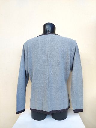 Maglione vintage taglia L colore grigio e nero