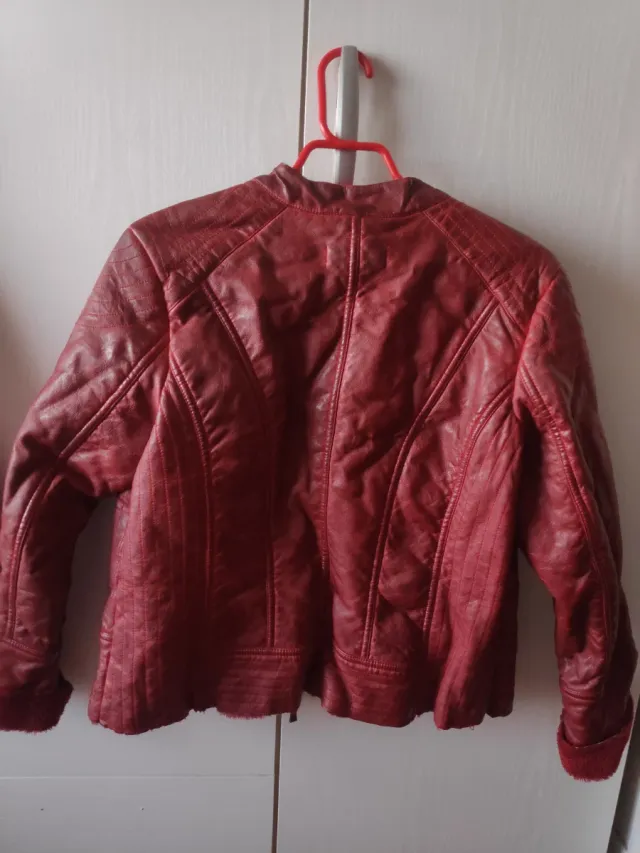 Cazadora efecto piel envejecido