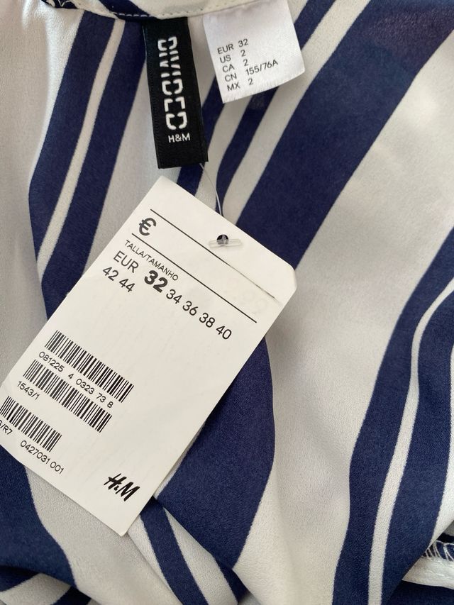 Top de tirantes rayas azul y blanco