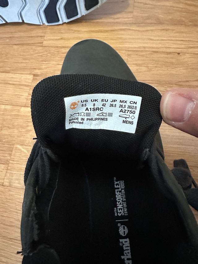 Botas Timberland Negras Talla 42. uk8