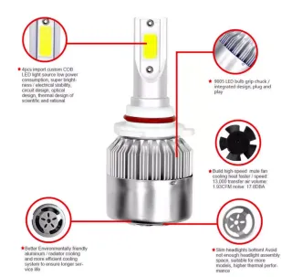 Coppia Di Lampadine C6 H7 A LED X Auto FARI