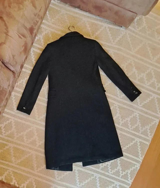 Abrigo paño Corte Inglés negro