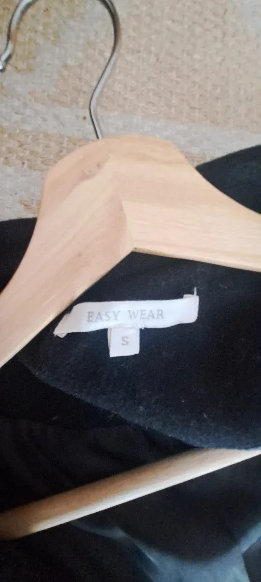 Abrigo paño Corte Inglés negro