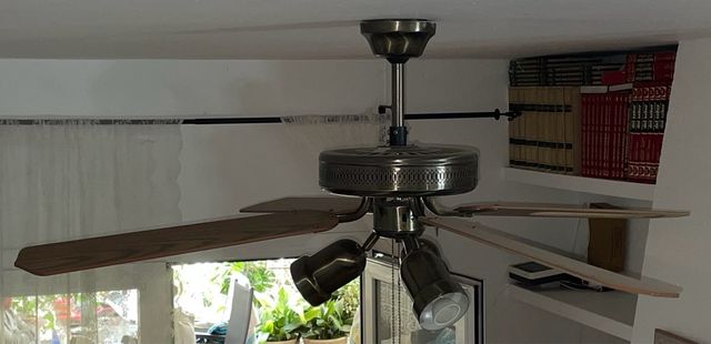 Ventilador de techo madera y metal