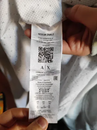 Camisa Armani blanca estampada