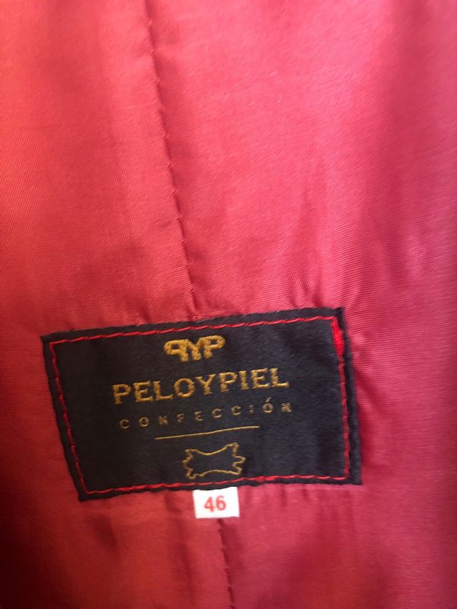 Chaqueta de piel roja mujer PELOYPIEL
