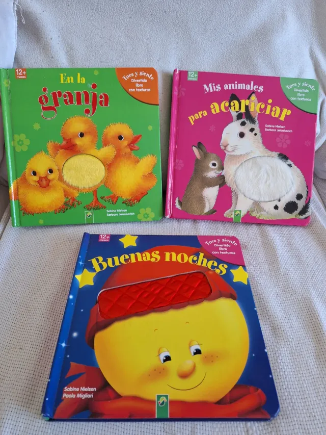 Pack 3 libros infantiles texturas