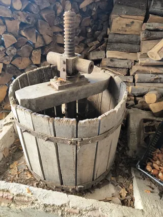 Prensa de sidra de madera