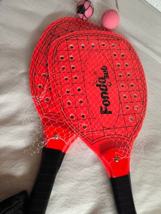 Raquetas playa madera maciza transpiración,2 bolas