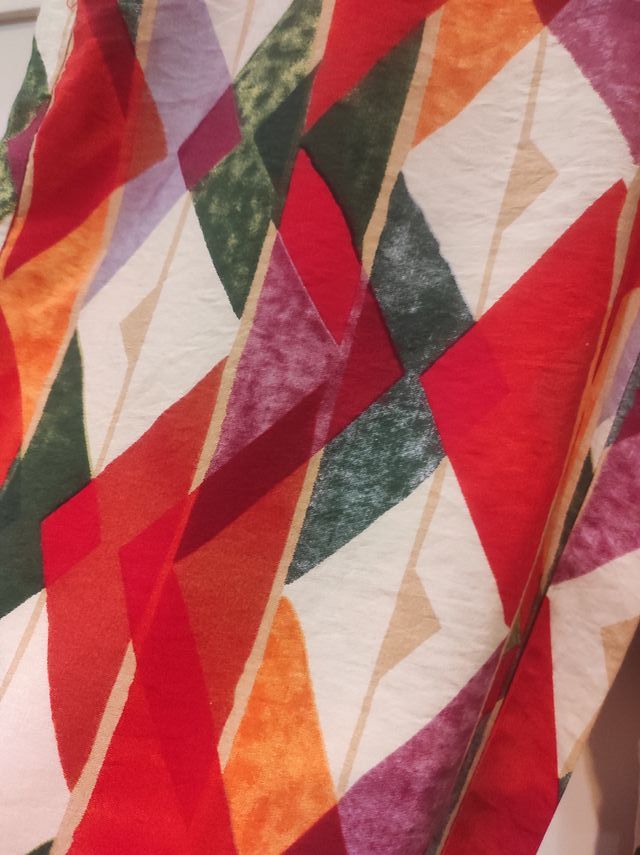 Pantalón ancho estampado multicolor