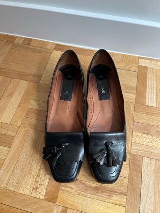 Zapatos Lottusse Piel Negros Talla 38.5